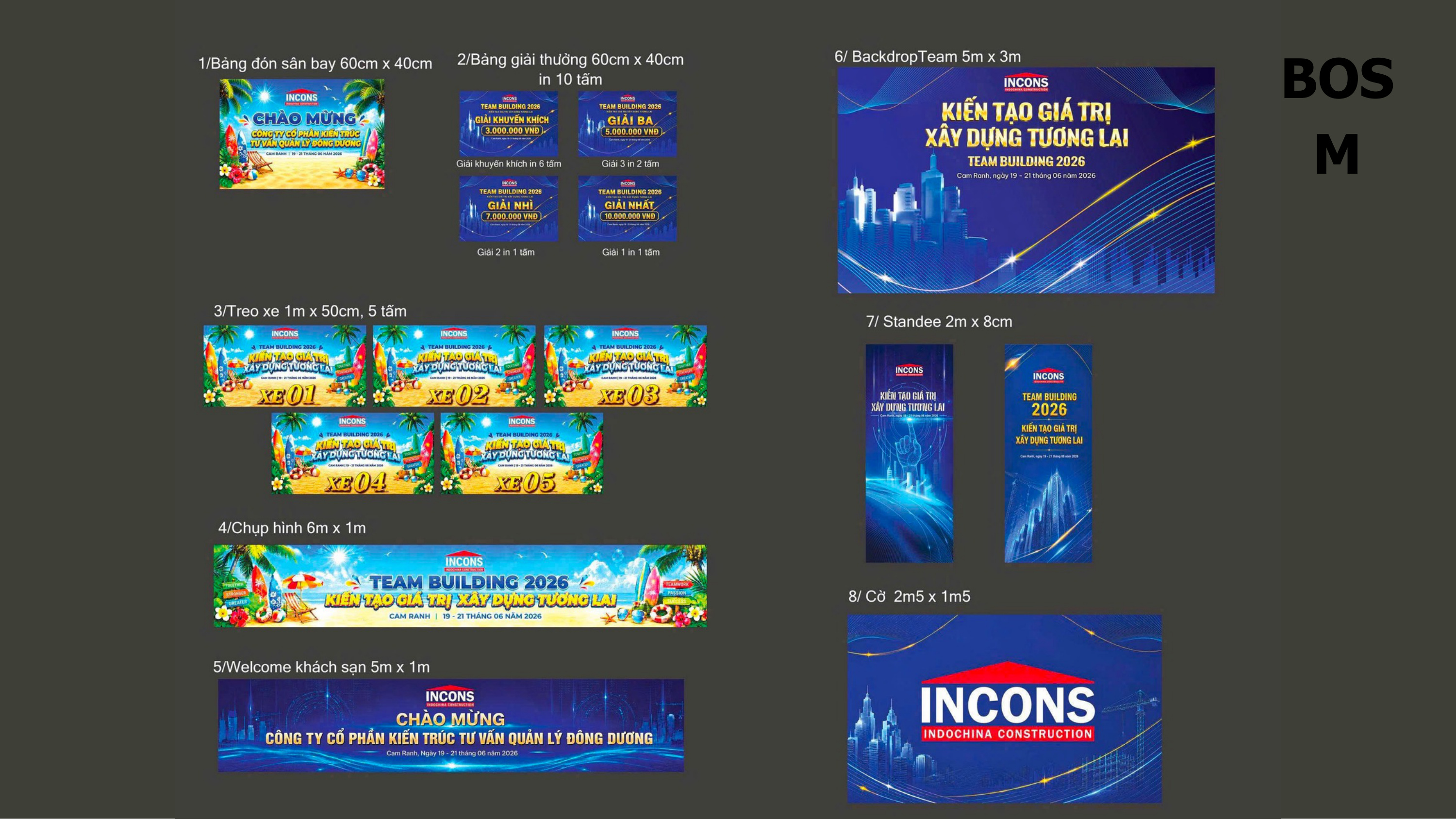Bộ Quy Chuẩn Ấn Phẩm POSM Sự Kiện INCONS